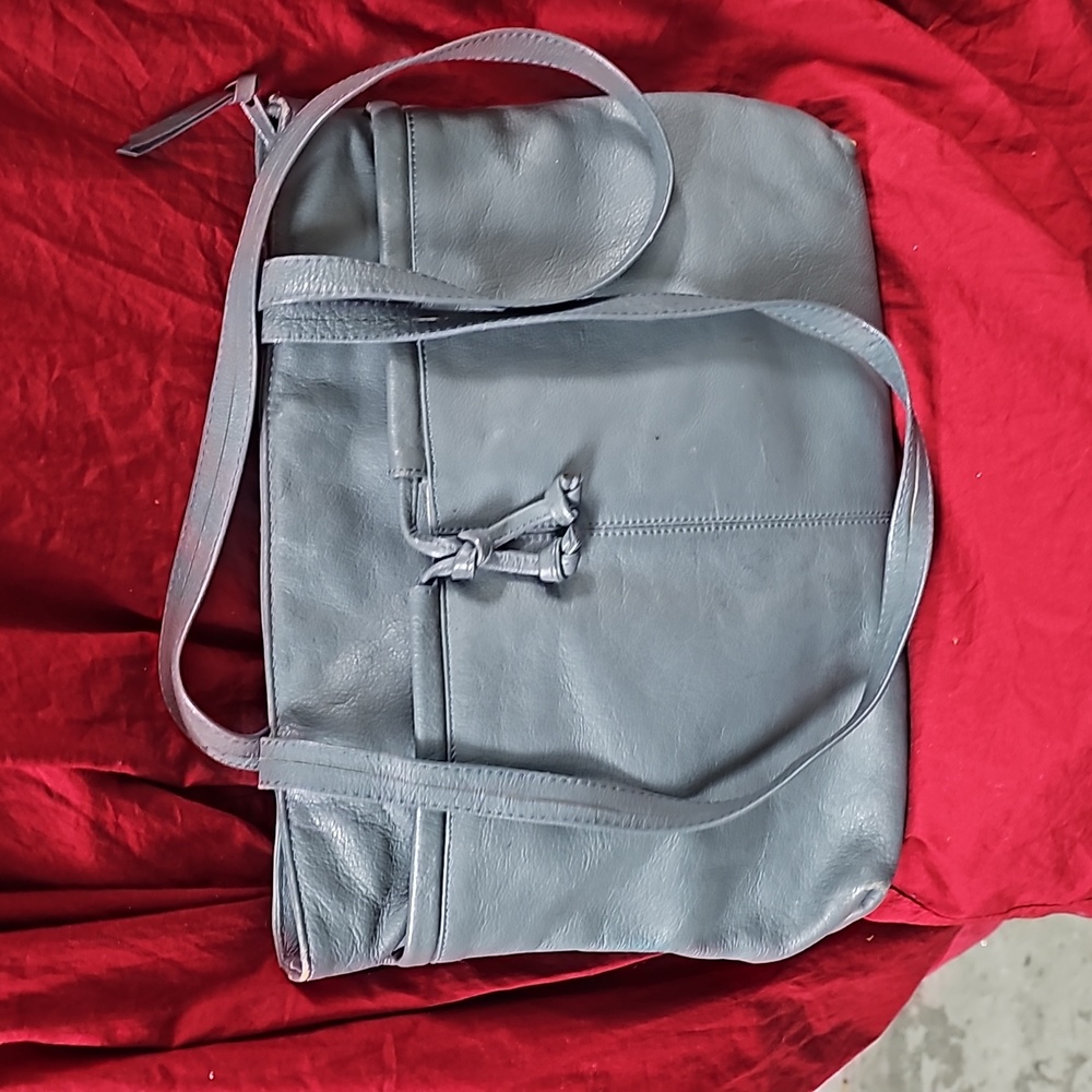 Contessa Blue Grey leather purse